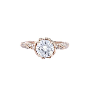 Genuine Moissanite And Diamond Ring (34531)