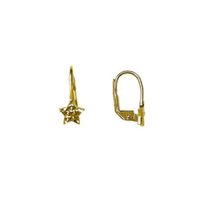 Gold Star Drop Earrings (35295)