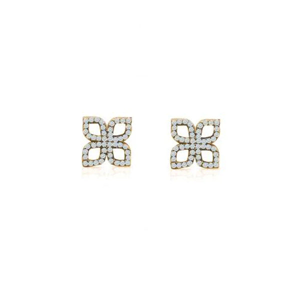 Diamond Flower Earrings (35375)
