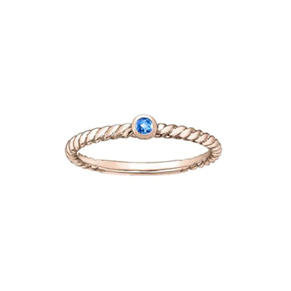 Genuine Blue Topaz Stackable Ring (35439)