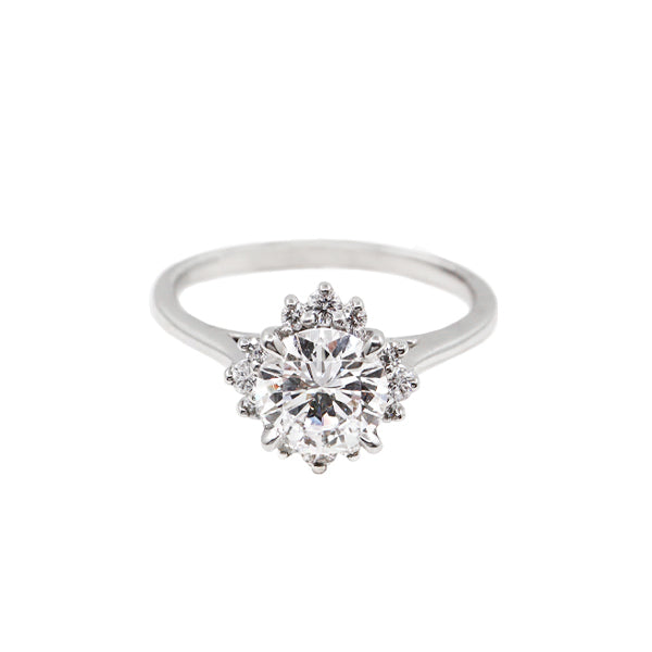 Diamond Custom Engagement Cluster Ring (36001)