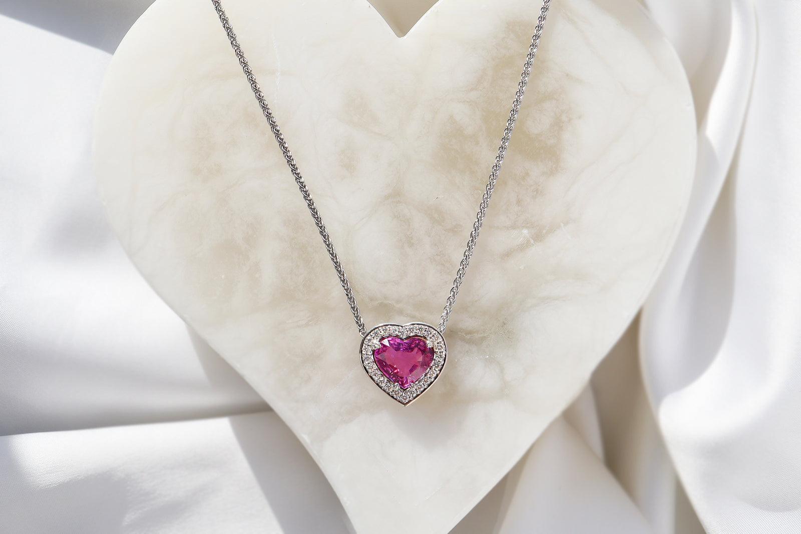 Heart Shaped Pink Sapphire – Dana's Goldsmithing