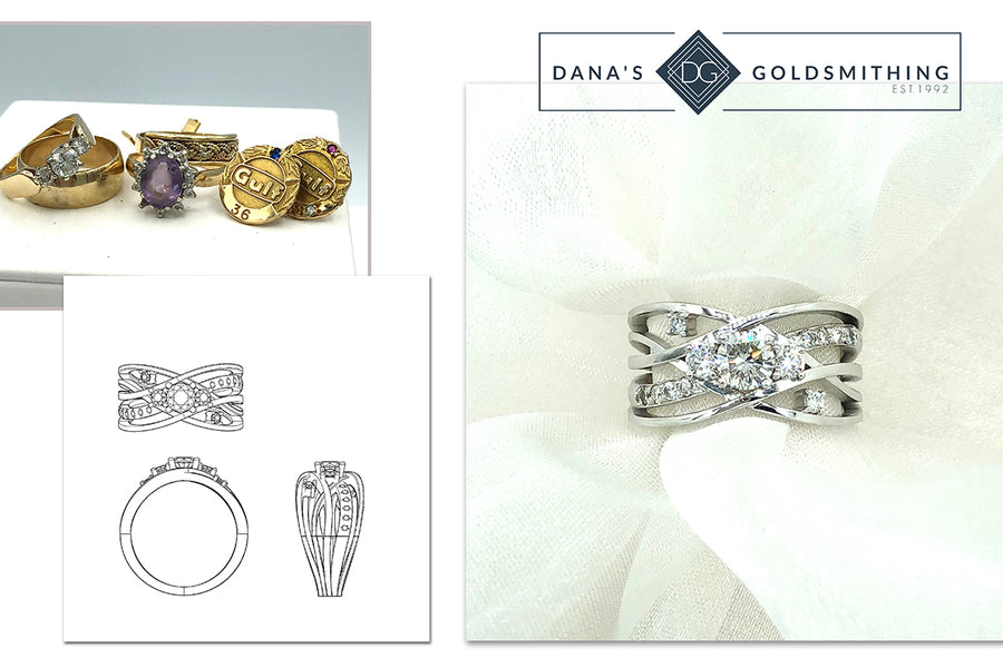 Open wide twist diamond band