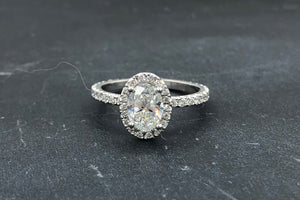 Platinum Oval Halo