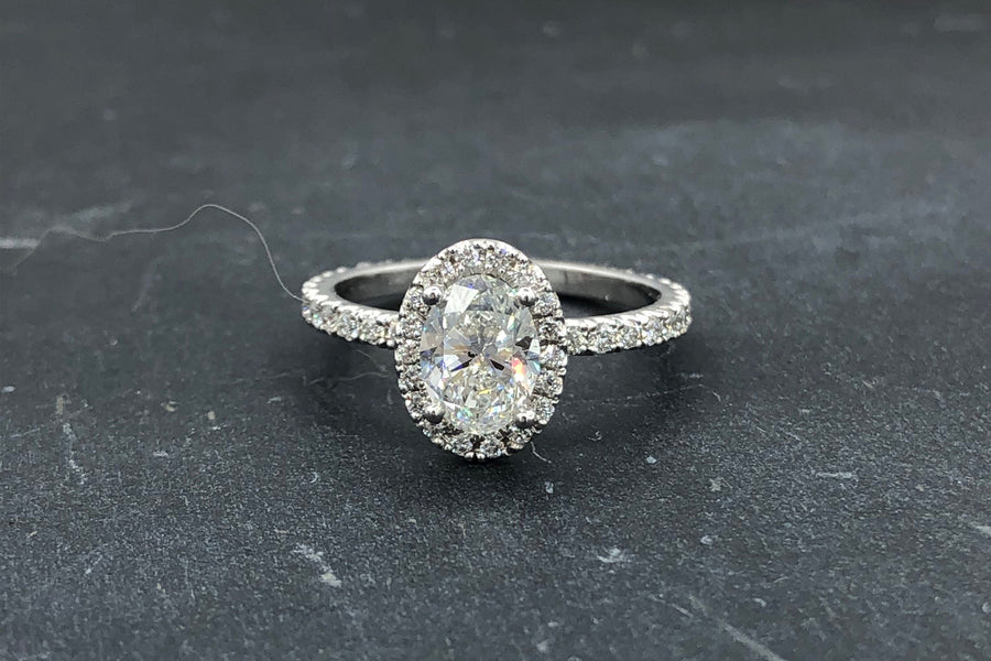 Platinum Oval Halo