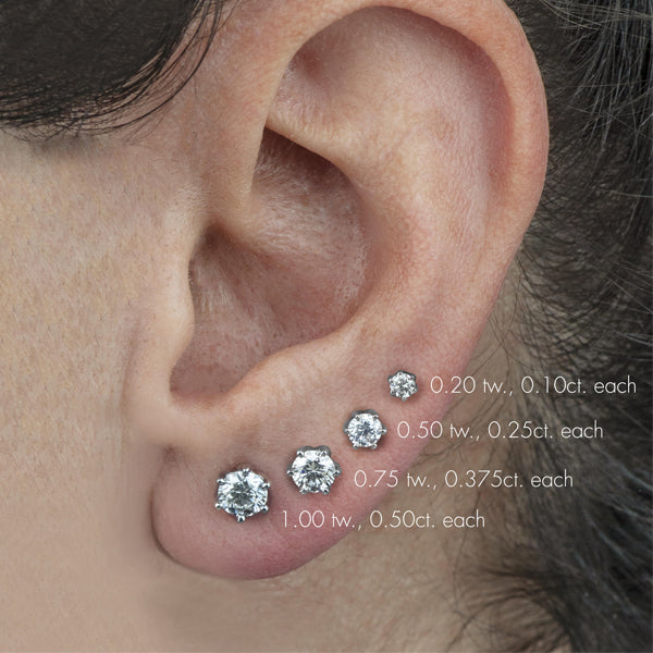 Diamond Bezel Stud Earrings .50ct tw (30899)