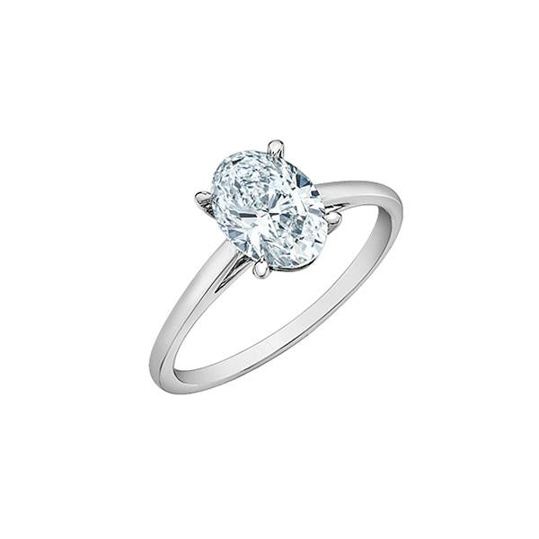 Diamond Solitaire Oval Engagement Ring-LG 2.0ct