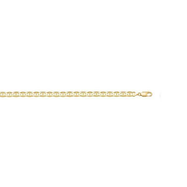 Gold Flat Anchor Link Anklet 9.5 Inch