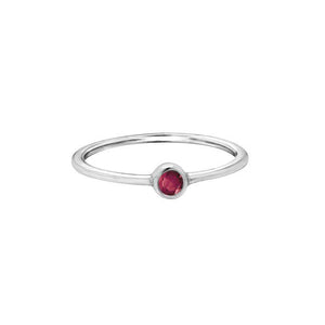 Genuine Ruby Birthstone Stackable Ring (29472)
