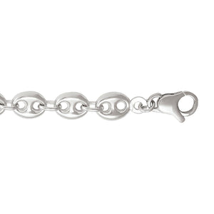 Sterling Silver Puffed Anchor Link Bracelet (32002)