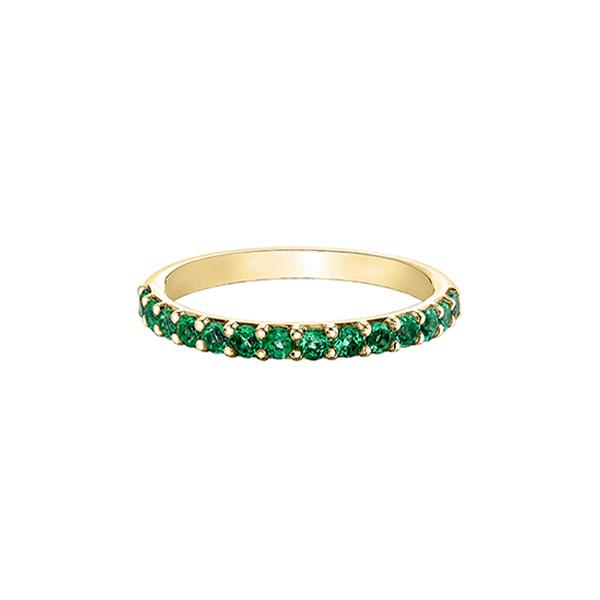 Created Emerald Stackable Ring