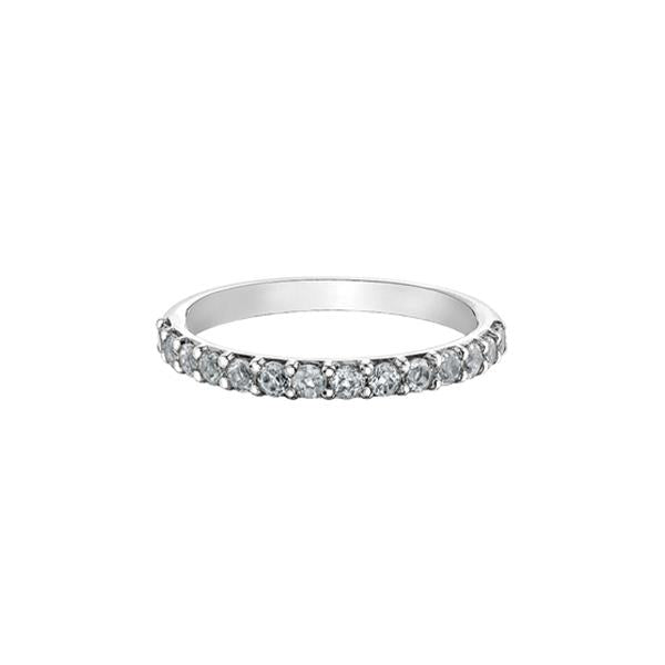 Genuine White Topaz Stackable Ring