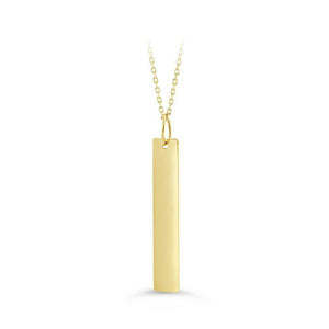 Gold Vertical Bar Necklace