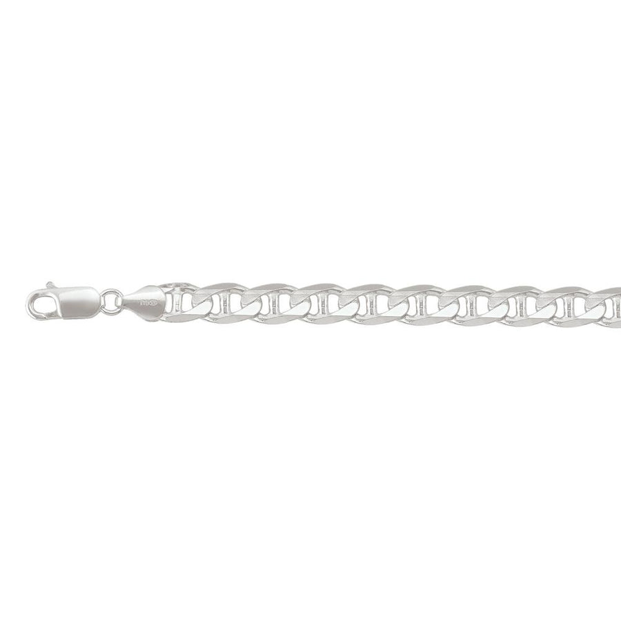 Sterling Silver Flat Anchor Link Bracelet