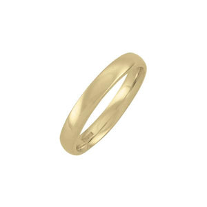 Gold Wedding Band 3mm Size 7 (34488)