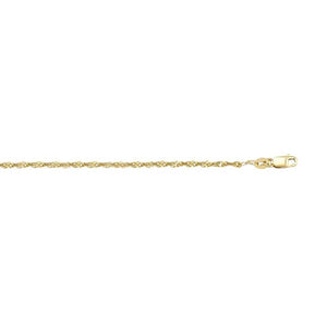 Gold Singapore Anklet 9.5 inch (34718)