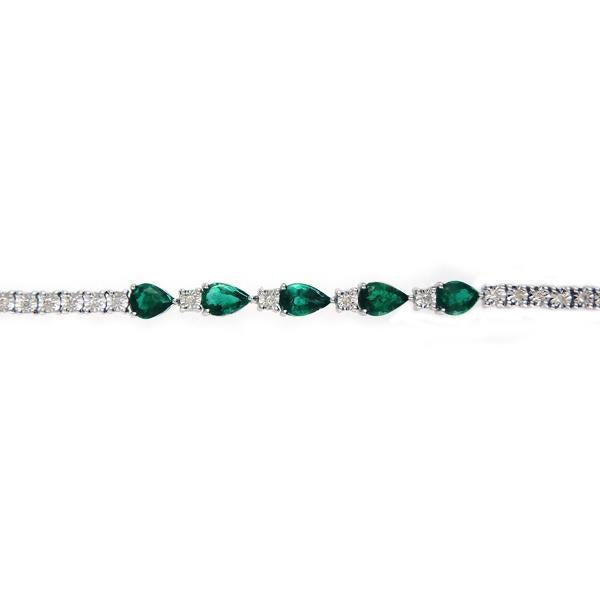 Genuine Emerald and Diamond Bracelet 