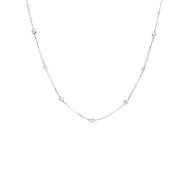 Diamond Station Necklace 1.15ct 22inch (35633)