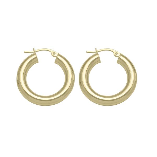 Gold Hoop Earrings 18mm (36004)