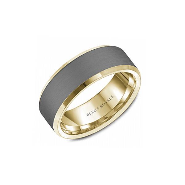 Gents Gold and Tantalum Wedding Band