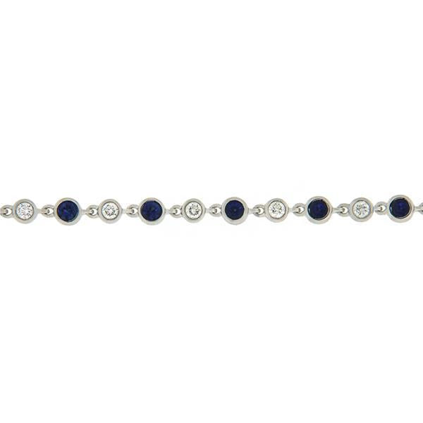 Genuine Sapphire and Diamond Bracelet