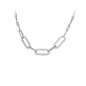 Diamond Paper Clip Necklace