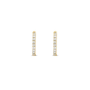 Diamond Inside Outside Huggie Hoop Earrings .50ct (36543)