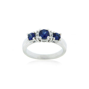 Genuine Sapphire and Diamond Ring